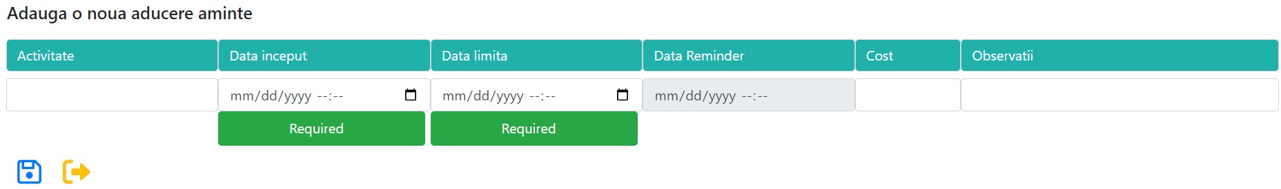 adauga aducere aminte